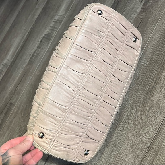 Prada Cream/ Beige/ Pink Leather Handbag - Picture 8 of 16